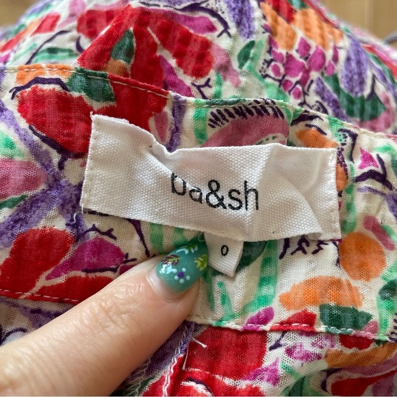 BA&SH Abo Floral Print Ecru White Multi High Waist Flowy Trouser Pants EUC Sz XS - Picture 8 of 12